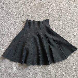 Chic Dark Gray Skater Skirt for Women